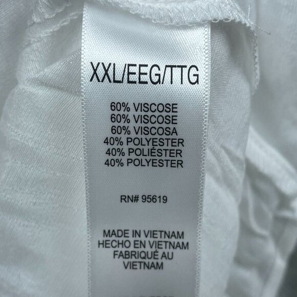 Cristina B XXL White Sleeveless Blouse 60% Viscose 40% Polyester d0265 - Picture 6 of 8